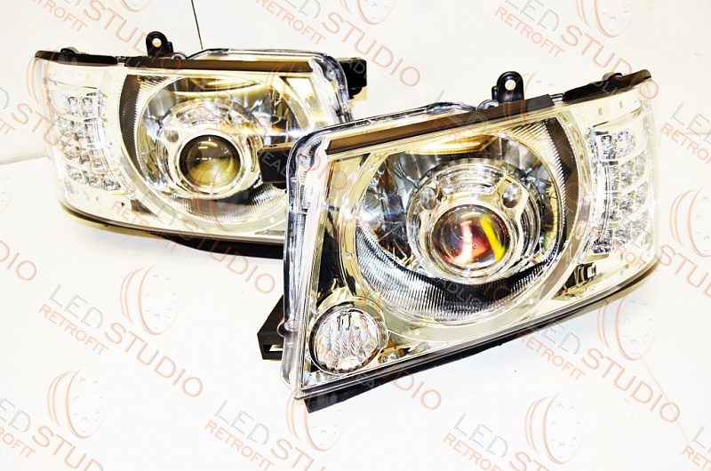 Светодиодные фары Nissan Patrol GR Y61 Bi Led